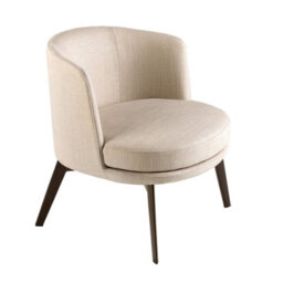 Angel Cerda Stylish Cream Fabric Armchair For Modern Living Spaces