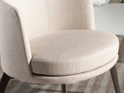 Angel Cerda Stylish Cream Fabric Armchair For Modern Living Spaces - thumbnail 4