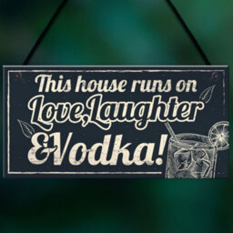 Red Ocean Fun Laughter Vodka Kitchen Plaque Home Bar Pub Sign Friend Gift For Women - thumbnail 5