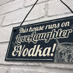 Red Ocean Fun Laughter Vodka Kitchen Plaque Home Bar Pub Sign Friend Gift For Women - thumbnail 7
