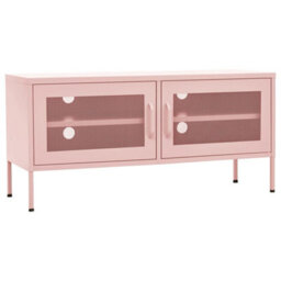 Berkfield Tv Cabinet Pink 105X35X50 Cm Steel - thumbnail 2