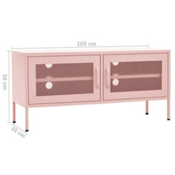 Berkfield Tv Cabinet Pink 105X35X50 Cm Steel - thumbnail 9