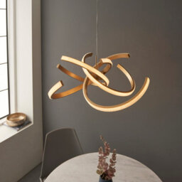 Luminosa Lighting Luminosa Lorenzo Contemporary Designer Crystal Led Pendant Light Satin Gold, Warm White - thumbnail 5