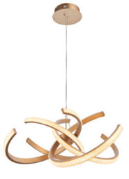 Luminosa Lighting Luminosa Lorenzo Contemporary Designer Crystal Led Pendant Light Satin Gold, Warm White - thumbnail 2