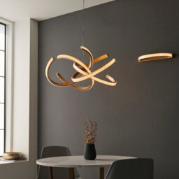 Luminosa Lighting Luminosa Lorenzo Contemporary Designer Crystal Led Pendant Light Satin Gold, Warm White - thumbnail 3
