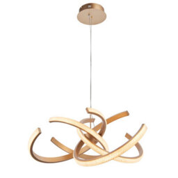 Luminosa Lighting Luminosa Lorenzo Contemporary Designer Crystal Led Pendant Light Satin Gold, Warm White - thumbnail 8