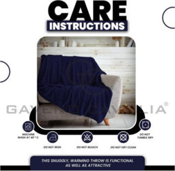 Gc Gaveno Cavailia Fluffy Pop Throw 150X200Cm Navy Lightweight Honeycomb Blanket For Bed Settee Throws For Sofas Couch Chair - thumbnail 5