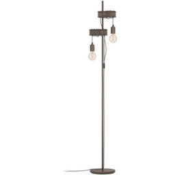 Loops Stylish Modern Design Antique Brown And Black Floor Lamp For Indoor Use