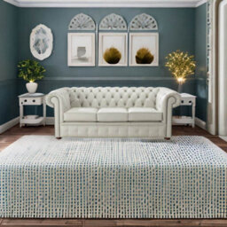 Chesterfield 3 Seater Shelly Cottonseed Leather Sofa Bespoke In Classic Style - thumbnail 2