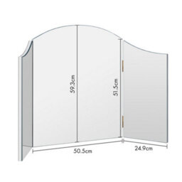BTFY Beautify Makeup Mirror, Large Dressing Table Bevelled Beauty Mirror, Tri-Fold Adjustable Vanity Mirror, Free-Standing Tabletop - thumbnail 8