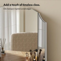 BTFY Beautify Makeup Mirror, Large Dressing Table Bevelled Beauty Mirror, Tri-Fold Adjustable Vanity Mirror, Free-Standing Tabletop - thumbnail 3