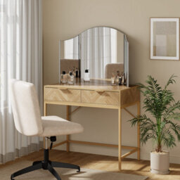 BTFY Beautify Makeup Mirror, Large Dressing Table Bevelled Beauty Mirror, Tri-Fold Adjustable Vanity Mirror, Free-Standing Tabletop - thumbnail 5