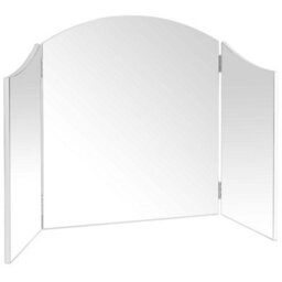 BTFY Beautify Makeup Mirror, Large Dressing Table Bevelled Beauty Mirror, Tri-Fold Adjustable Vanity Mirror, Free-Standing Tabletop - thumbnail 1