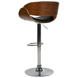Beliani Set Of 2 Bar Chairs Baku Faux Leather Swivel Black - thumbnail 8