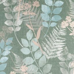 Oshibana Green & Blue Leaves Drum Lamp Shade (D)40Cm - thumbnail 5