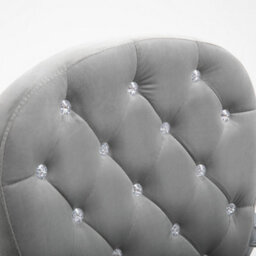 Vinsetto Office Chair Velour Diamond Tufted Padded Ergonomic Swivel Grey - thumbnail 8