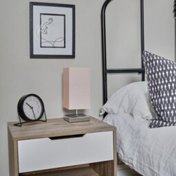 Valuelights Yuko Polished Chrome Touch Table Lamp With Pink Shade - thumbnail 5