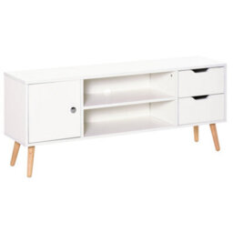 Wyld Haus Rani Mano 120Cm White Tv Console With 2 Shelves, 2 Drawers And 1 Door - thumbnail 2