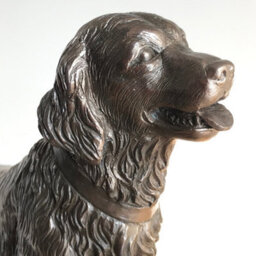 Animal Crackers Golden Retriever Dog On Rocks, Heavy Weight Solid Cold Cast Bronze Figurine - thumbnail 4