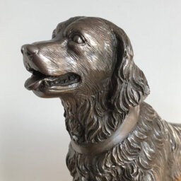 Animal Crackers Golden Retriever Dog On Rocks, Heavy Weight Solid Cold Cast Bronze Figurine - thumbnail 5