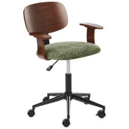 Beliani Desk Chair Gunnison Fabric Green