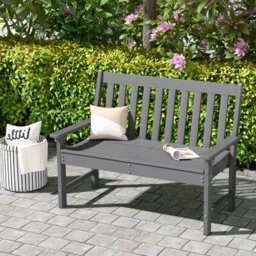 Costway Outdoor 2-Person Garden Bench Patio Lounger Ergonomic Loveseat W/ Backrest - thumbnail 9