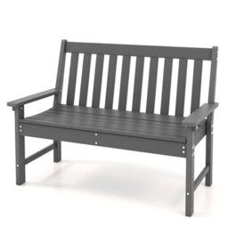 Costway Outdoor 2-Person Garden Bench Patio Lounger Ergonomic Loveseat W/ Backrest - thumbnail 2