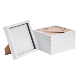 "Nicola Spring 8 X 8"" Photo Frames - White - 3D Photo Frame Picture Frame Box Portrait Display Case (22.5 X 22.5Cm) Set Of 5" - thumbnail 1