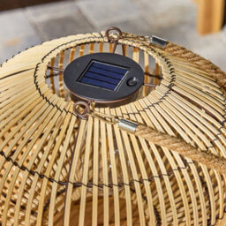 Outdoor Solar Led Rattan Lamp Diam. 31.5Cm Natural - Sweeek - thumbnail 5