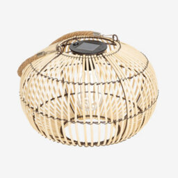 Outdoor Solar Led Rattan Lamp Diam. 31.5Cm Natural - Sweeek - thumbnail 2
