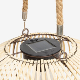 Outdoor Solar Led Rattan Lamp Diam. 31.5Cm Natural - Sweeek - thumbnail 3