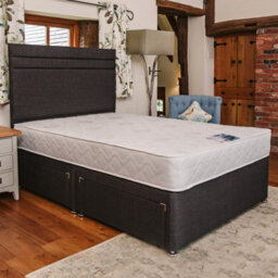 Divan Base Direct Venice Comfort Care Sprung Divan Bed Set 4Ft Small Double 4 Drawers - Naples Slate - thumbnail 3
