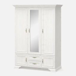 Heze Furniture Irys Large Wardrobe With Mirror 5 Door 2 Drawers - Anderson Pine - thumbnail 2