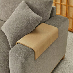Xample Aiden & Ivy Hawthorne Brown Fabric Corner Sofa With Storage Ottoman, Feather-Wrapped Foam Seats, Wood Arm Trays, 3 Accent Pillows - thumbnail 8