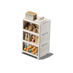 3 Tier Plastic Storage Drawers Box Tower Unit Stationery Organizer - thumbnail 3