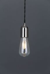 Colours Gloss Black Nickel Effect Pendant Ceiling Light, (Dia)120mm - thumbnail 3