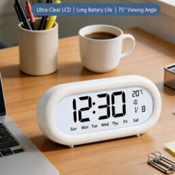 Led Digital Alarm Clock Bedside Snooze Time - thumbnail 4