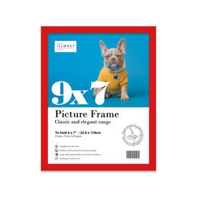 9X7 Red Picture Frame (17.8 X 22.9Cm) Poster, Photo, Artwork, Gallery Wall Or Print - image 1