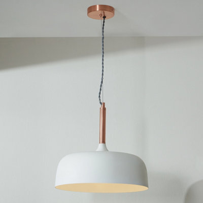 Pacific Lifestyle Anke Matt Cream Domed Metal Pendant - image 1