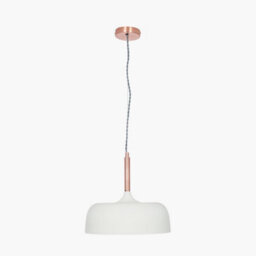 Pacific Lifestyle Anke Matt Cream Domed Metal Pendant - thumbnail 5