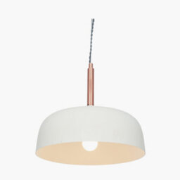 Pacific Lifestyle Anke Matt Cream Domed Metal Pendant - thumbnail 3