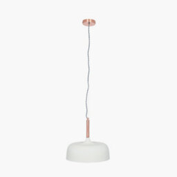 Pacific Lifestyle Anke Matt Cream Domed Metal Pendant - thumbnail 6