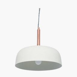 Pacific Lifestyle Anke Matt Cream Domed Metal Pendant - thumbnail 4