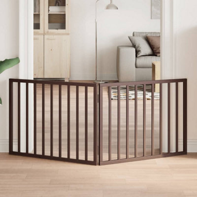 Vidaxl Dog Gate Foldable 2 Panels Brown 160 Cm Poplar Wood - image 1