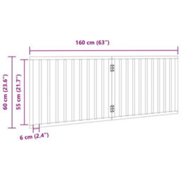 Vidaxl Dog Gate Foldable 2 Panels Brown 160 Cm Poplar Wood - thumbnail 9