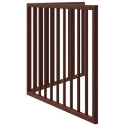 Vidaxl Dog Gate Foldable 2 Panels Brown 160 Cm Poplar Wood - thumbnail 5