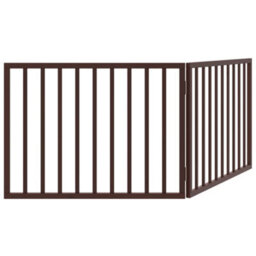 Vidaxl Dog Gate Foldable 2 Panels Brown 160 Cm Poplar Wood - thumbnail 6