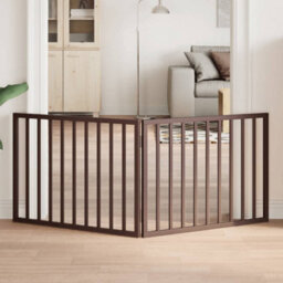 Vidaxl Dog Gate Foldable 2 Panels Brown 160 Cm Poplar Wood