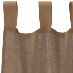 Berkfield Voile Curtains With Loops 2 Pcs Light Brown 140X245 Cm - thumbnail 5