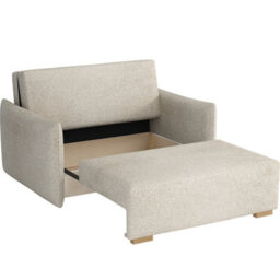 Viva Glov Ii Sofa Bed With Sleep Function Storage Container Chipboard Wooden Frame Springs 134X98X85Cm White - thumbnail 3